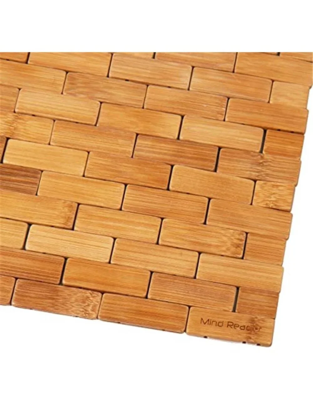 Bamboo Bath Mat Brown Non Slip Rubber Grip Roll Up Shower Bathroom Spa Floor Mat